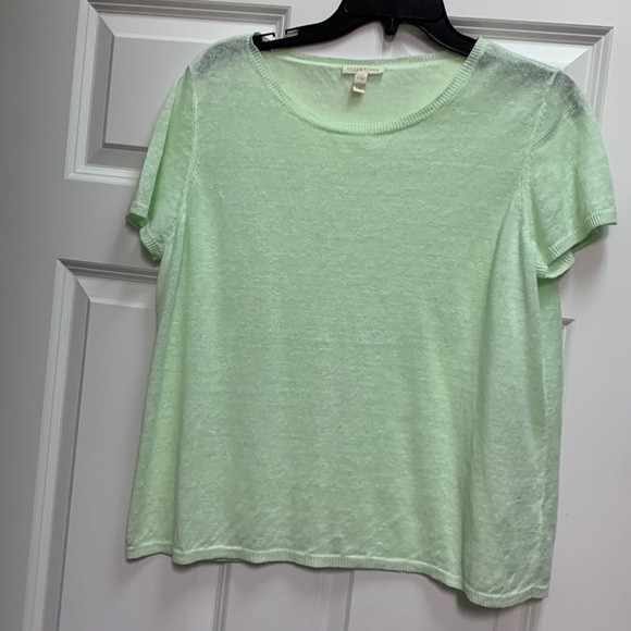 Eileen Fisher 100% Linen Soft Green Sweater. - Picture 1 of 8